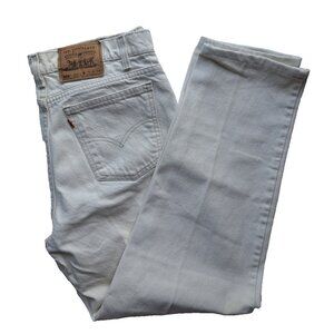 Vintage Levi's 550 Men's Straight Relaxed Fit Jeans Cream Denim Size W36L34